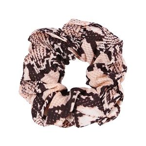 Anthropologie snakeskin scrunchie - pink & black hair accessories